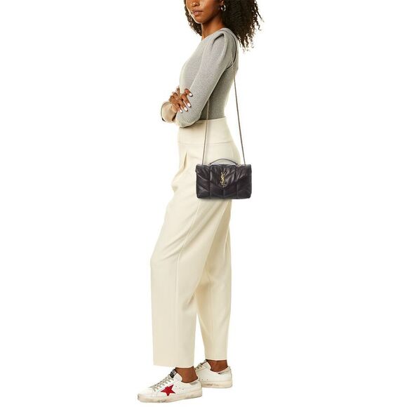 Saint Laurent Toy Puffer Leather Shoulder Bag, Black - Picture 4 of 5